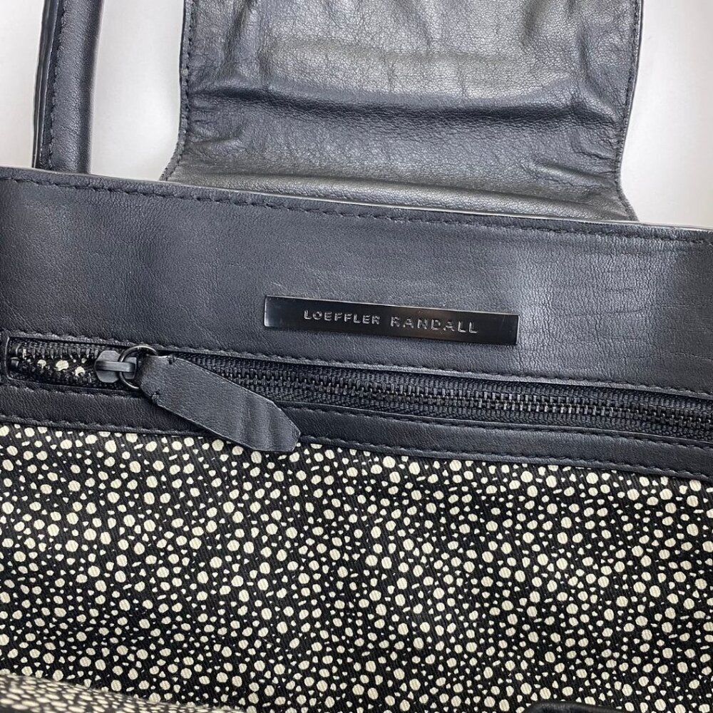 LOEFFLER RANDALL Junior Work Tote Embossed Snake Leather Bag - Picture 5 of 12